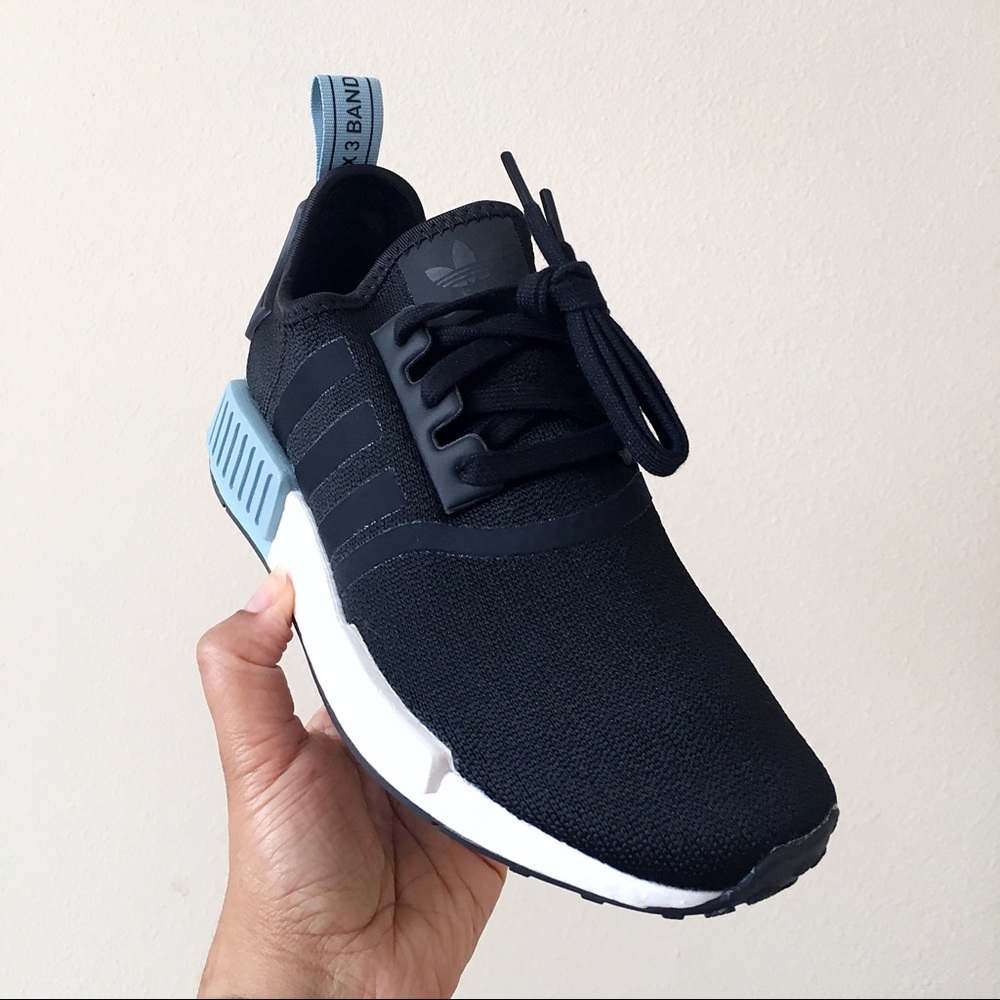 Adidas NMD R1 Black Blue White - Picture 3 of 7